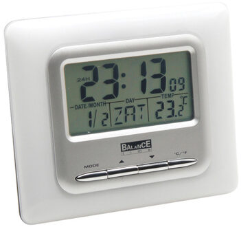 LCD Alarm Clock Digital Silver