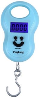 Lcd Backlit Reizen Draagbare Bagage Bagage Koffer Bag Gewicht Digitale Wegen Haak Up/Bandage Schaal Geen Batterij 50kg blauw