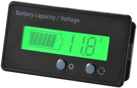 Lcd Battery Capacity Monitor Gauge Meter,Waterproof 12V/24V/36V/48V Lead Acid Battery Status Indicator,Lithium Battery Capacity