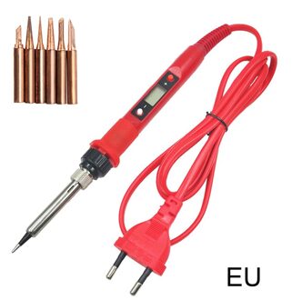 Lcd Constante Temperatuur Elektrische Soldeerbout High Power Elektrische Soldeerbout Set Draagbare Lassen Pen EU rood en goud