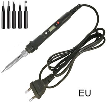 Lcd Constante Temperatuur Elektrische Soldeerbout High Power Elektrische Soldeerbout Set Draagbare Lassen Pen EU zwart en zwart