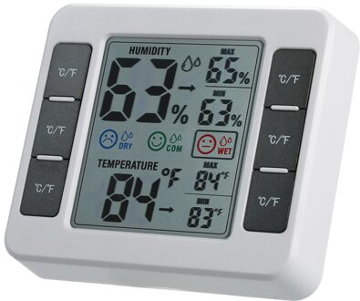 Lcd Digital Indoor Thermometer Hygrometer Kamertemperatuur Vochtigheid Gauge Meter Thermo Hygrometer Met Max Min Waarde Display