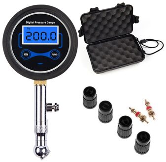 Lcd Digitale Bandenspanningsmeter 0-200PSI Luchtdruk Voor Motorfiets Auto Vrachtwagen Fiets Motor Voertuig Tester