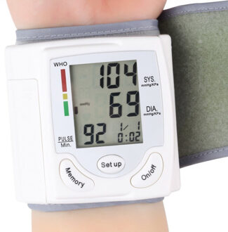 LCD Digitale Bovenarm Bloeddrukmeter Pols BP Thuis Heart Beat Pulse Monitor met Manchet Gezondheidszorg Instrument