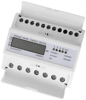 Lcd Digitale Drie-Fase Meter XTM1250SA-U Drie-Fase Meter 4-Draad Elektriciteit 5-100A Gekalibreerd Meter Voor Din din Rail