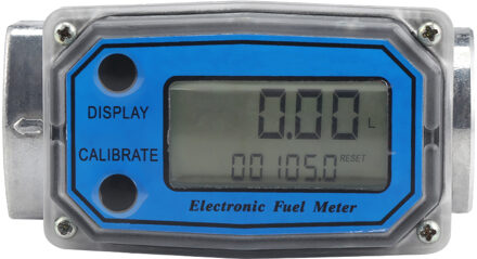 Lcd Digitale Flowmeter Turbine Flowmeter Diesel Fuel Flow Meter Voor Meten Benzine Diesel Kerosine blauw