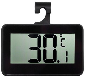 Lcd Digitale Scherm Precisie Koelkast Thermometer Verstelbare Stand Magneet Waterdichte Digitale Koelkast Vriezer Kamer zwart met accu