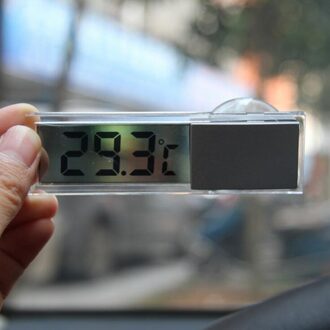 Lcd Digitale Temperatuur Meter Indoor Home Outdoor Zuignap Auto Thermometer Draagbare Mini Thermometer Voor Auto