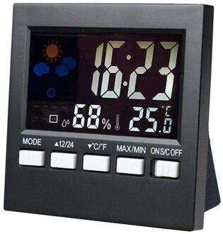 Lcd Digitale Thermometer Hygrometer Indoor Elektronische Temperatuur-vochtigheidsmeter Klok Weerstation TI99