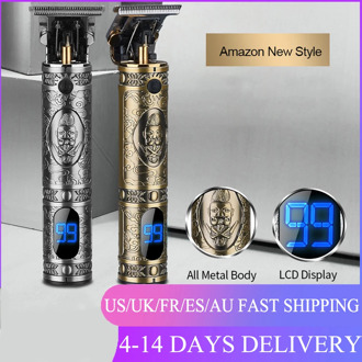 LCD Display Hair-Trimmer Blade Electric Hair Clipper Shaver Trimmer Cordless Shaver Trimmer 0mm Men Barber Hair Cutting Machine