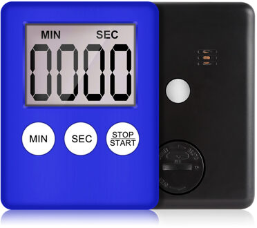 Lcd Display Minuut Tweede Countdown Tijd Herinnering Ultra-Dunne Digitale Kookwekker Batterij Operated Met Magnetische Back TSLM1 diep blauw