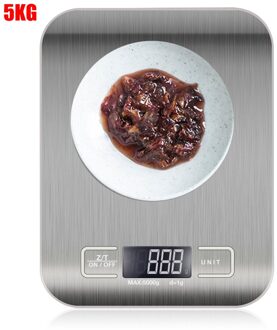 Lcd Display Multifunctionele Digitale Voedsel Keukenweegschaal 5/10Kg/1G Rvs Weegschaal koken Gereedschap Balans B-5KG