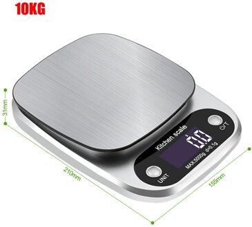 Lcd Display Multifunctionele Digitale Voedsel Keukenweegschaal 5/10Kg/1G Rvs Weegschaal koken Gereedschap Balans E-10KG