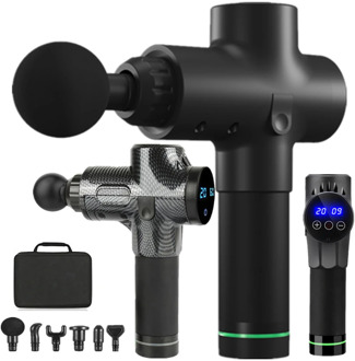 LCD Display Muscle Massage Gun Electric Deep Muscle Relaxation Fitness Percussion Massager Slimming Shaping Pain Relief Massager