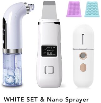 Lcd Display Ultrasone Huid Scrubber Trillingen Gezicht Spatel Comedondrukker Facial Scrubber Schop Schoon Kruidnagel Verwijderaars Rood