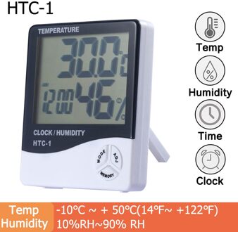 Lcd Elektronische Digitale Temperatuur-vochtigheidsmeter Thermometer Hygrometer Indoor Outdoor Weerstation Klok HTC-1 HTC-2