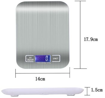 Lcd Elektronische Weegschalen Keukenweegschaal Huishouden Digitale 10Kg/5Kg Accessoires Postal Balance Rvs Weegschaal