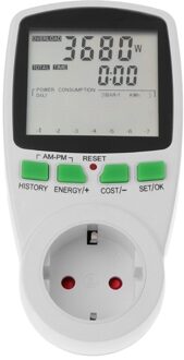LCD EU Digitale Meter Voltage Wattmeter Power Elektriciteit Verbruik Analyzer