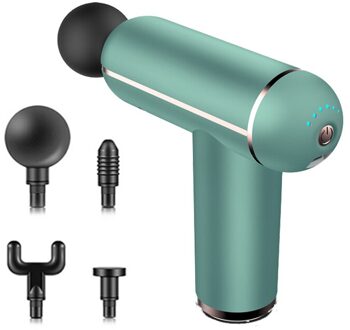 Lcd Mini Massage Gun Deep Tissue Spier Percussie Massager Voor Pijn Verlichten Spier Massage Met Hoge Intensiteit Trillingen Mini-B groen