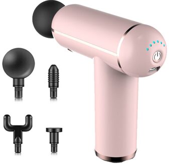 Lcd Mini Massage Gun Deep Tissue Spier Percussie Massager Voor Pijn Verlichten Spier Massage Met Hoge Intensiteit Trillingen Mini-B roze