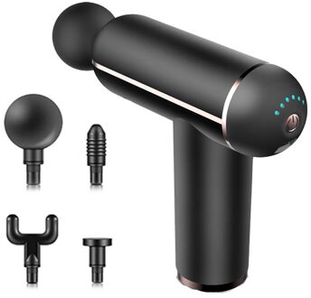 Lcd Mini Massage Gun Deep Tissue Spier Percussie Massager Voor Pijn Verlichten Spier Massage Met Hoge Intensiteit Trillingen Mini-B zwart