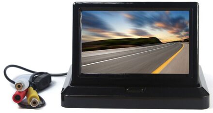 LCD Monitor 5 "Car Rear View Monitor TFT LCD Opvouwbaar Kleur Monitor Auto Reverse Camera met 2 Video-uitgang