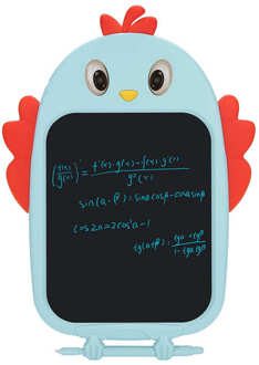 Lcd Schrijfbord Elektronische Cartoon Chick Tekening Tablet Kinderen Enkele Kleur Handschrift Pad Een Klik Wissen Schrijven Tablet Blauw