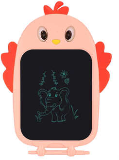 Lcd Schrijfbord Elektronische Cartoon Chick Tekening Tablet Kinderen Enkele Kleur Handschrift Pad Een Klik Wissen Schrijven Tablet Roze