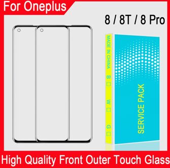 Lcd Touch Panel Glas Voor Oneplus 8 8T 8 Pro Front Screen Outer Glas Lens Vervanging Reparatie Onderdelen For Oneplus 8
