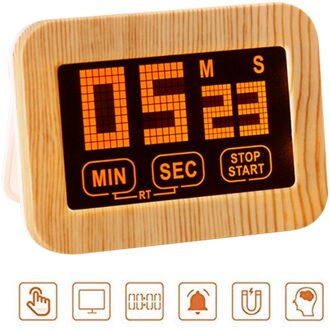 LCD Touchscreen Keuken Timer Digitale Timer Magnetische Elektronische Uurwerken Luid geluid Wekker Tijd Herinnering Koken Sport