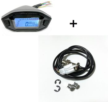 Lcd Universele Motorfiets Snelheidsmeter Gauge Kilometerstand 5 Gear 7 Backlight 11000 Rpm 199 Kmh Mph Motorcycle Toerenteller GAUGE met sensor