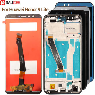 Lcd Voor Honor 9 Lite Touch Screen Display met Frame Digitizer Glass Panel Vervanging Voor Huawei Honor 9 Lite LCD Display blauw met kader