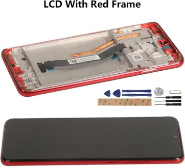 Lcd Voor Xiaomi Redmi Note 8 Pro Display Touch Screen Digitizer Vervanging Display Voor Redmi Note 8 Pro Screen Met frame 6.53" LCD met rood kader