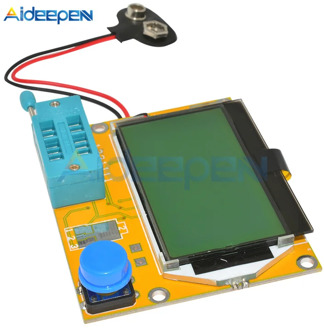 LCR-T4 M328-Battery LCD Digital Transistor Tester Meter Diode Triode Capacitance ESR Meter For MOSFET/JFET/PNP/NPN L/C/R1+Case