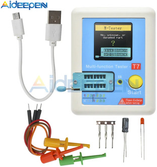 LCR-T7 Transistor Tester TFT Diode Triode Capacitance Meter LCR ESR meter NPN PNP MOSFET IR Multifunction Tester Multimeter T7