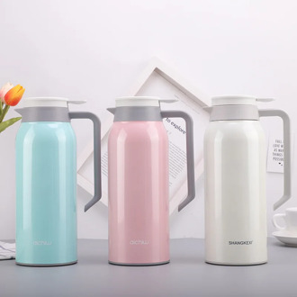 LDFCHENNEL 1.5L Home Stainless steel Insulated Bottle Hot Water Pot Kettle Thermos Coffee Tea Thermal Bottle Double Jugs botella