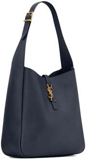 LE 5 À 7 soepel LARGE in generfd leer - maat Zwart