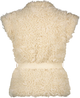 Le Chic meisjes gilet Ecru - 122-140