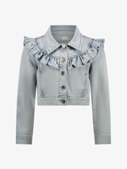 Le Chic Meisjes jacket alysum light denim Indigoblauw - 110