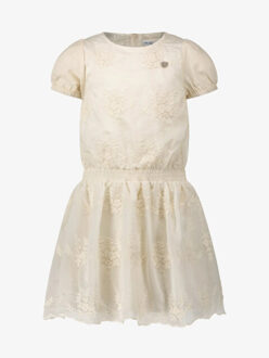 Le Chic Meisjes jurk salsma sculpted edge - maat 104 Ecru