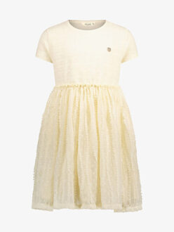 Le Chic Meisjes jurk smoor dots ruffles Ecru - 110
