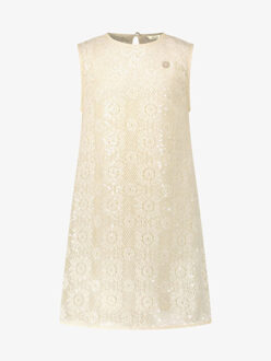 Le Chic Meisjes jurk sunbeam sequin crochet Beige - 104