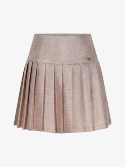 Le Chic Meisjes rok twinny glitter pleated Goud - 116