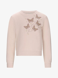 Le Chic Meisjes sweater odette butterflies cafe au lait Bruin - 110