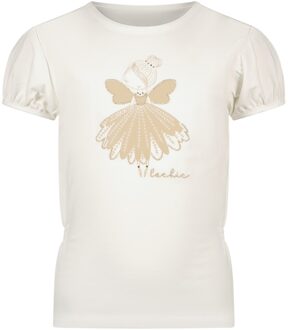 Le Chic Meisjes t-shirt artwork - Noms - Off wit - Maat 134/140