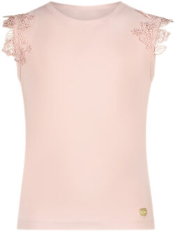 Le Chic Meisjes t-shirt bloemen - Nooshy - Baroque roze - Maat 146/152