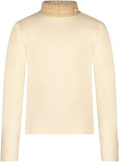 Le Chic Meisjes t-shirt met kraag - Nesrin - Pearled ivory - Maat 158/164