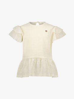 Le Chic Meisjes t-shirt neline summer crochet peplum Ecru - 110