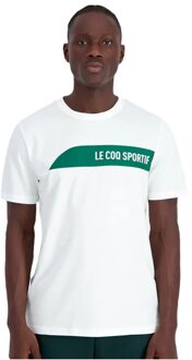 Le Coq Sportif seizoen 2 T-shirt voor heren. Wit