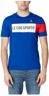 Le Coq Sportif Short Sleeve Shirts le coq sportif , Blue , Heren - Xl,L,M,S